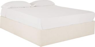 Deco Wood Canapé tapizado blanca para colchón 90x200cm