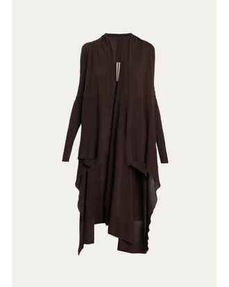 Rick Owens Wool Knit Long Wrap Cardigan