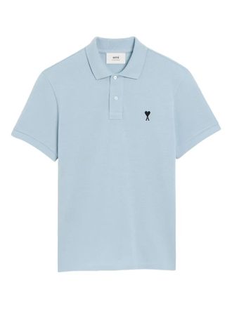 Ami Ami de Coeur cotton polo shirt - men - Organic Cotton - M - Blue