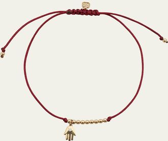 Sydney Evan Diamond Hamsa Pull-Cord Bracelet