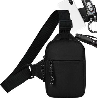 Generic Mens Chest Bag, Waterproof Small Zipper Pouch, Chest Pack Shoulder Bag for Men with Sturdy Material, Carry Compact Design, Easy Use Accessory for Trav