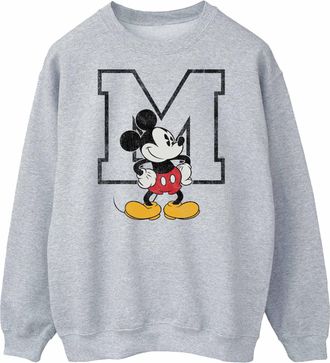 Disney Heren Classic M Mickey Mouse Sweatshirt (Sportgrijs)