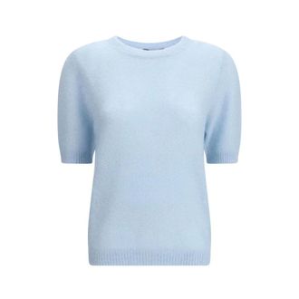 Fabiana Filippi Truien & Vesten, Dames, Blauw, M, Pailletten, Mohair Trui met Pailletten