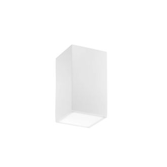 Luce-Ambiente-Design Plaf&oacute;n de escayola pintable de color blanco de 11 cm