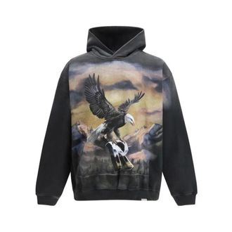 Represent Represent, Hoodies & sweatvesten, Heren, Grijs, S, Katoen, Katoenen sweatshirt met geribbelde boorden