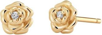 Made by Mary Cubic Zirconia Birthstone Flower Stud Earrings in Gold October at Nordstrom