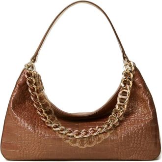 Twin-Set Liliane crocodile-effect chain shoulder bag - Brown