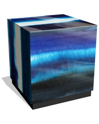 Empire Art Direct Blue Run Off Ii By Grace Popp Side Table