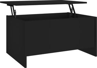 vidaXL Mesa De Centro Madera De Ingenier&iacute;a Negra 80x55,5x41,5 Cm Vidaxl