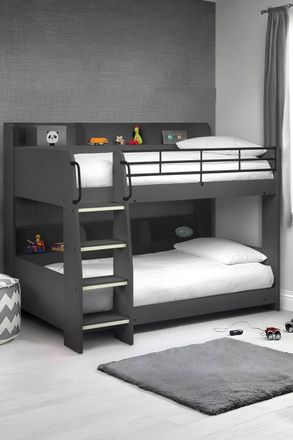 Julian Bowen Domino Bunk Bed in Dark Grey | Size: Single