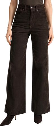 Veronica Beard Taylor Corduroy Wide-Leg Pant In Dark Umber
