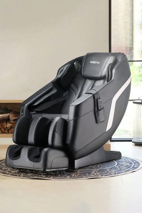 Living and Home Full Body Zero Gravity Faux Leather Electric Full Body Massage Chair in Black