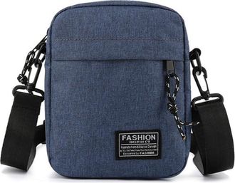 Generic Multi functional Oxford Shoulder Bag, Leisure Sports Small Square Crossbody Bag, Solid Color Lightweight Phone Pounch(Blue)