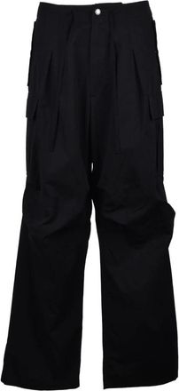 Alexander McQueen Cargo Wide Broek - Heren - Wijde Broeken - Zwart - M - Katoen - Broeken