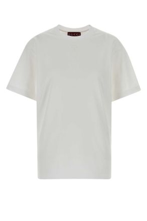 Gucci White Cotton T Shirt
