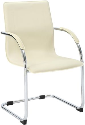 Clp Silla Cantilever Noeleen De Piel Sintetica Crema