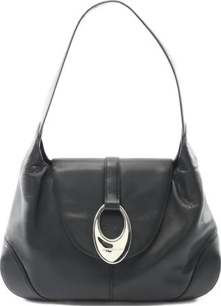 Bulgari 2000s schoudertas met omslag - Zwart