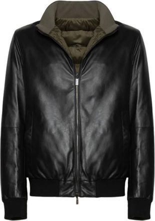 Gimos Cazadora Bomber Reversible de Napa de Cordero - Jackets - Hombre - Negro - 4XL