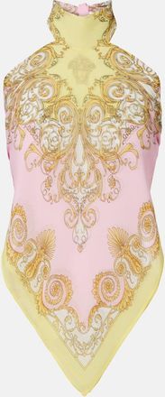 Versace Top in georgette con stampa