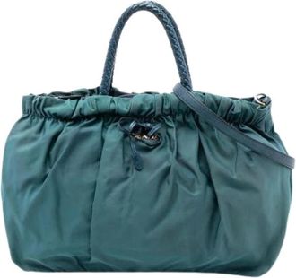 Prada Pre-owned Nylon Tote Bag - Dames - Vintage Shopper - Blauw - ONE Size - Nylon - Vintage