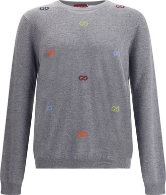 Gucci Multicolor Logo Cashmere Sweater