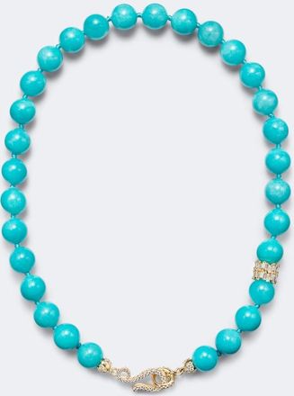 Suzanne Kalan Collar de oro de 18 ct con amazonitas y diamantes