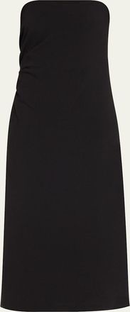 Vince Strapless Draped Midi Dress