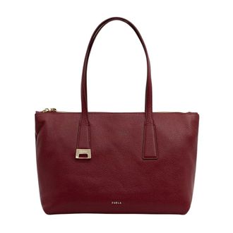 Furla Olivia M Tote - Dames - Tassen - Rood - Maat: ONE Size Leer