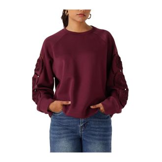 Object Objdorina Lo L/S Sweat Top - Dames - Sweatshirts - Rood - XL - Polyester - Hoodies & sweatvesten