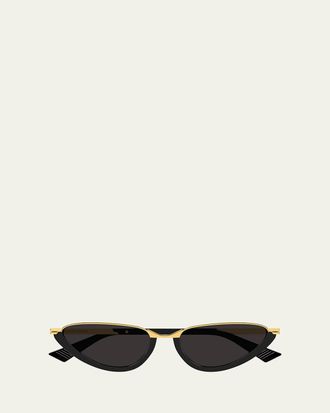 Bottega Veneta Recycled Acetate and Metal Cat-Eye Sunglasses