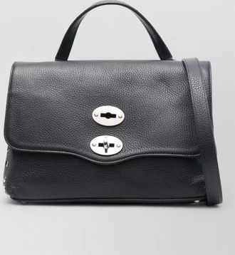 Zanellato small leather crossbody bag featuring studs