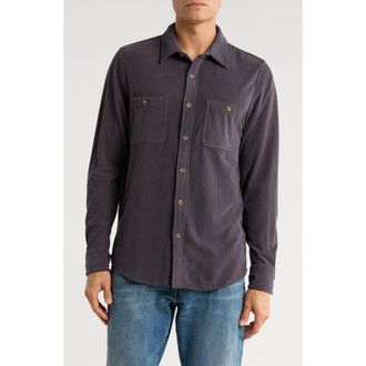 Lucky Brand Mason Corduroy Twill Button-Up Shirt in Obsidian at Nordstrom Rack, Size Xx-Large