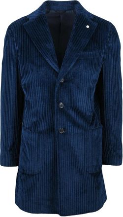 L.B.M. 1911 Blue Cotton Corduroy Coat