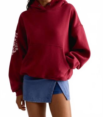 Free People Final Call Buti Sleeve Hoodie In Brick Combo