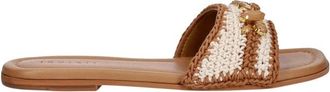 INUIKII Woven Cali - Dames - Sandalen - Beige - 38 EU - Leer - Schoenen