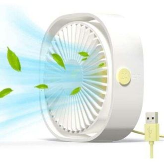 OEM Mini Ventilatore Usb, Portatile E Silenzioso, Con 3 Velocit&agrave; Regolabili, Alimentato Tramite Usb, Ideale Per Casa E Ufficio (bianco)