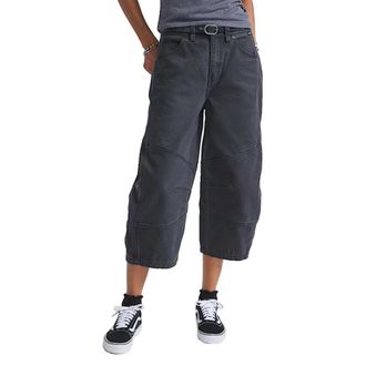 Vans Blaire Cropped Barrel Pants - Dames - Cropped Jeans - Zwart - W29 - Katoen - Jeans