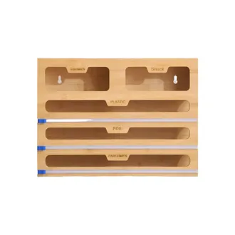 OEM Soporte De Madera Vers&aacute;til Para Rollos De Papel De Envolver Alimentos