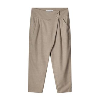 Raffaello Rossi Toelopende broek - Dames - Broeken - Beige - Maat: L Zijde