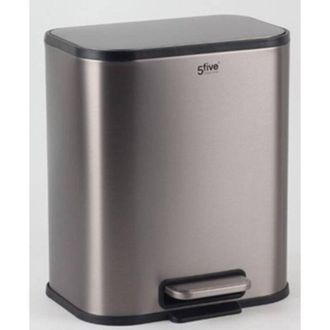 5five Simply Smart 5five Simply Smart - Pattumiera in acciaio inox, finitura opaca 50l - 5five