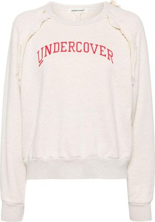 Undercover logo-print cotton sweatshirt - women - Cotton - 2 - Neutrals