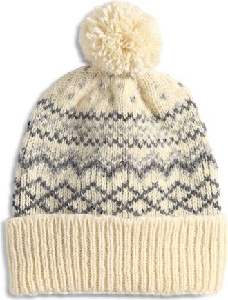 Thom Browne Fair Isle Float Jacquard Wool & Mohair Beanie in White at Nordstrom, Size Medium