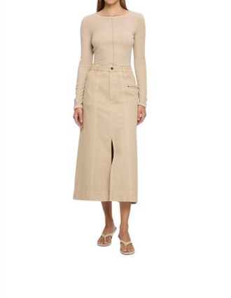 Kivari Quinn Knit Top In Taupe