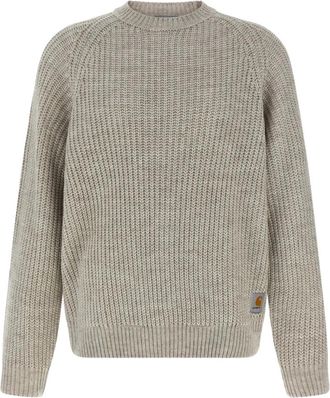Carhartt Work in Progress Rondgebreide trui - Heren - Ronde hals truien - Grijs - M - Wol - Truien & Vesten