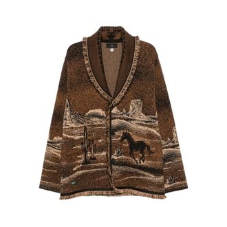 Alanui Shawl Lapel Cardigan - male - Alanui - Cardigans - Multicolor - L - Knitwear