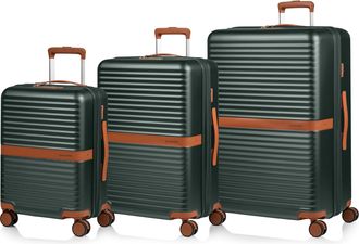 Champs Luggage Vintage II / 3-Piece Luggage Set / Green