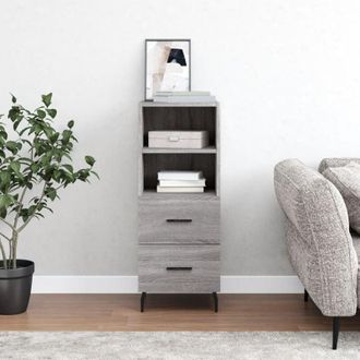 vidaXL Vidaxl - Credenza Grigio Sonoma 34,5x34x90 cm in Legno Multistrato