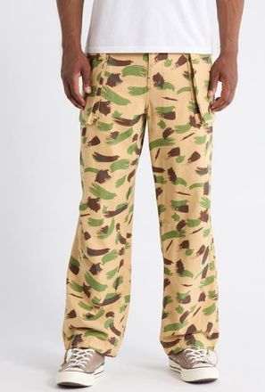Brain Dead Brushstroke Canvas Utility Pants in Brushstroke Camo at Nordstrom, Size 30