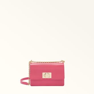 Furla 1927 Crossbody Mini Velvet Pink Pink Textured Leather Woman