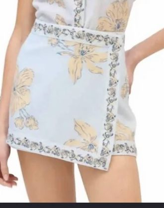 Allison New York Sophie Floral Skort In Pale Blue